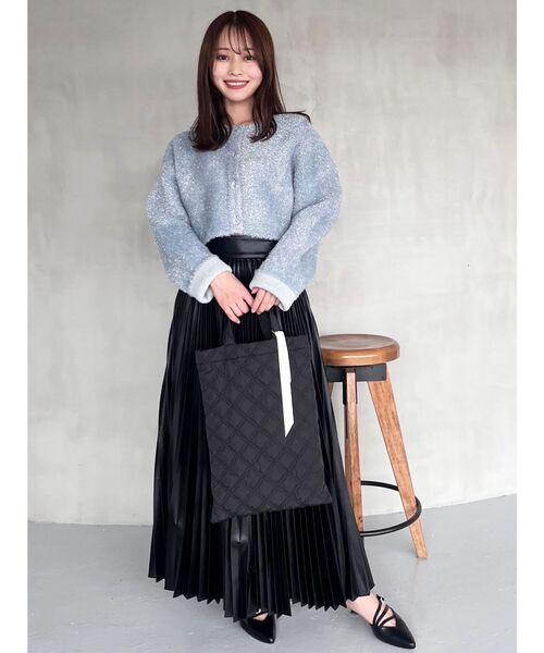 MERCURYDUO（マーキュリーデュオ）の「キルティングトートバッグ（ハンドバッグ・レディース・その他1/アイボリー/オフホワイト/ブラック・FREE）」の7枚目の写真