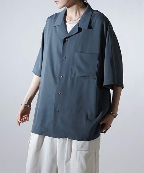 セール】25SS ビッグシルエット メタルボタン ドレープとろみ