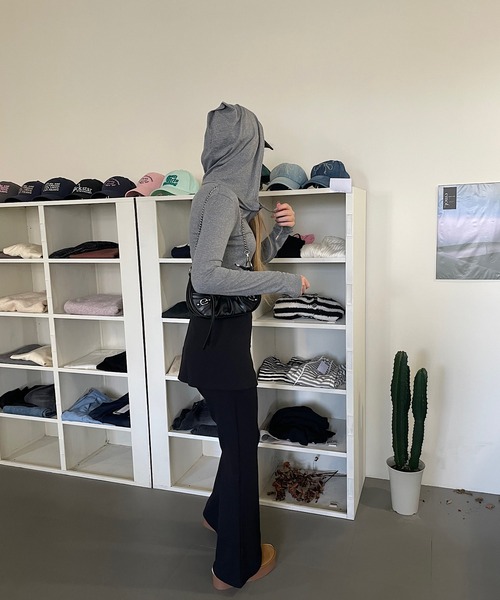 セール】ハイウエスト ラップスカート付き フレアパンツ（その他