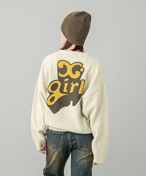 X-girl（エックスガール）の「BICOLOR BEANIE（ニットキャップ/ビーニー・レディース・オリーブ/ブラック・ONE SIZE）」の10枚目の写真