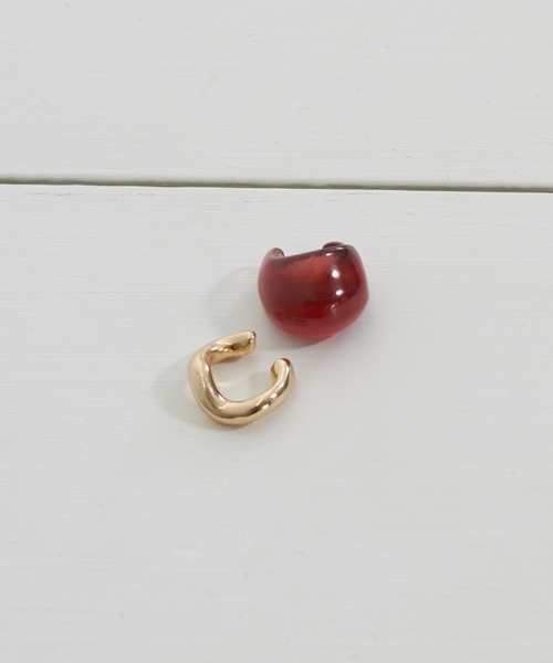 GOLDY（ゴールディ）の「チャビー カラー × メタル セット イヤーカフ（イヤーカフ・レディース・グリーン/ブラウン/ブルー/レッド・FREE）」の5枚目の写真