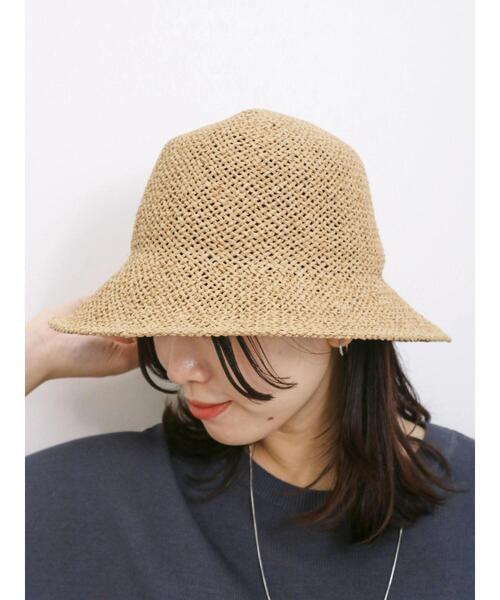 Samansa Mos2 blue（サマンサモスモスブルー）の「ペーパーバケットハット（ハット・レディース・ブラウン/ベージュ・F）」の5枚目の写真