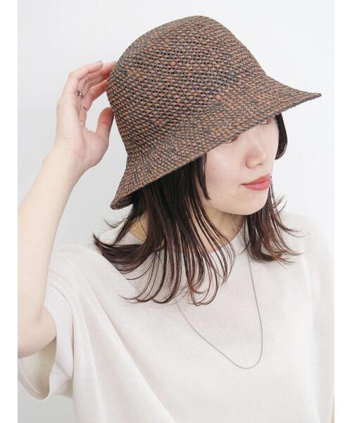 Samansa Mos2 blue（サマンサモスモスブルー）の「ペーパーバケットハット（ハット・レディース・ブラウン/ベージュ・F）」の12枚目の写真