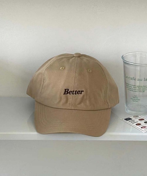 LAFFMO（ラフモ）の「Betterロゴ刺繍キャップ（キャップ・レディース・ネイビー/グレー/ピンク/グリーン/モカ・F）」の2枚目の写真