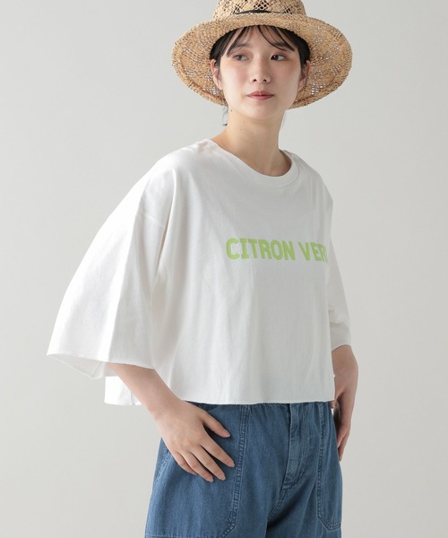 studio CLIP（スタディオクリップ）の「《natural by clip》ロゴプリントショートBIGTシャツ（Tシャツ/カットソー・レディース・グリーン/ピンク/ブラック・FREE）」の2枚目の写真