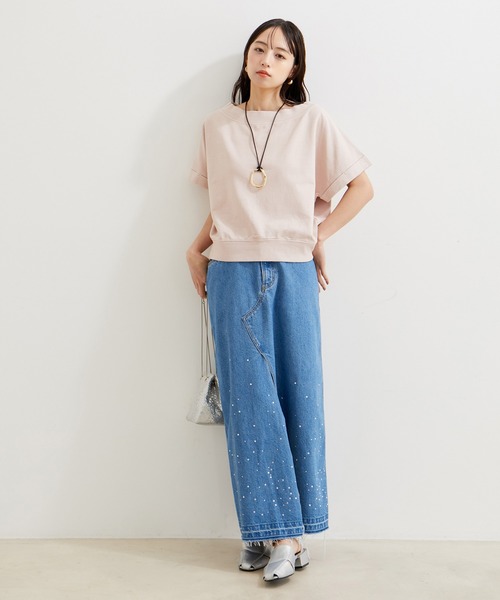 VIS(ビス)の「【洗える】ピグメント加工ワンショルプルオーバー(Tシャツ/カットソー・レディース・チャコールグレー/ベージュ系その他/ピンク系その他2・FREE)」の10枚目の写真