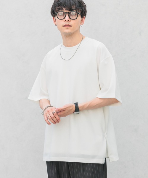 RAGEBLUE(レイジブルー)の「ジョーゼット/サイドスリットオーバーサイズTシャツ(Tシャツ/カットソー・メンズ・ホワイト/ブラック/グレー/ライトブルー・LARGE/MEDIUM/SMALL)」の1枚目の写真