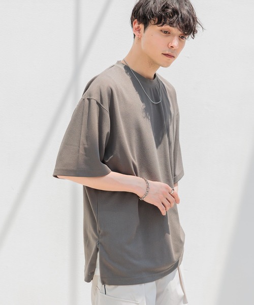 RAGEBLUE(レイジブルー)の「ジョーゼット/サイドスリットオーバーサイズTシャツ(Tシャツ/カットソー・メンズ・ホワイト/ブラック/グレー/ライトブルー・LARGE/MEDIUM/SMALL)」の18枚目の写真