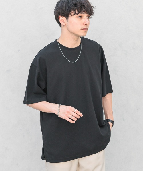 RAGEBLUE(レイジブルー)の「ジョーゼット/サイドスリットオーバーサイズTシャツ(Tシャツ/カットソー・メンズ・ホワイト/ブラック/グレー/ライトブルー・LARGE/MEDIUM/SMALL)」の12枚目の写真