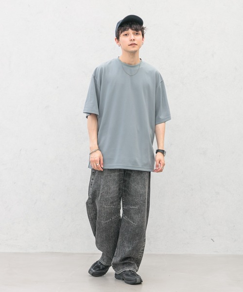 RAGEBLUE(レイジブルー)の「ジョーゼット/サイドスリットオーバーサイズTシャツ(Tシャツ/カットソー・メンズ・ホワイト/ブラック/グレー/ライトブルー・LARGE/MEDIUM/SMALL)」の20枚目の写真