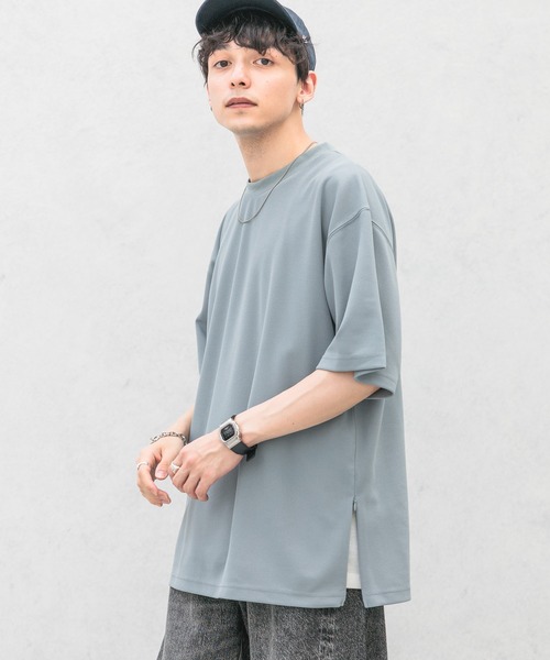 RAGEBLUE(レイジブルー)の「ジョーゼット/サイドスリットオーバーサイズTシャツ(Tシャツ/カットソー・メンズ・ホワイト/ブラック/グレー/ライトブルー・LARGE/MEDIUM/SMALL)」の22枚目の写真