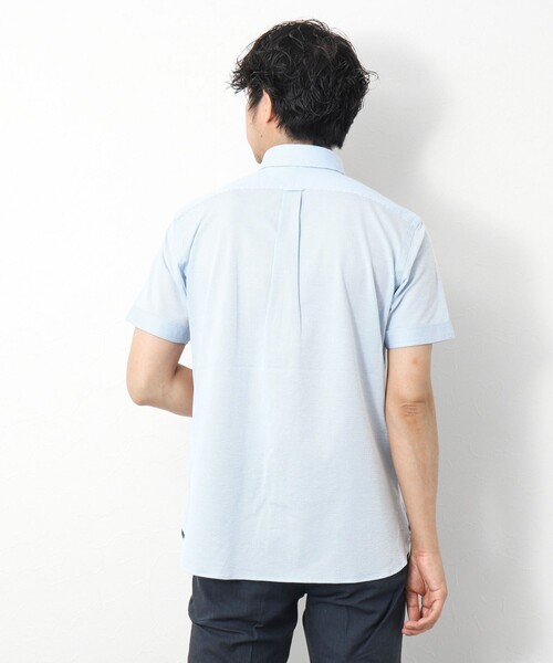 NOLLEY’S（ノーリーズ）の「《ビジカジ対応》サッカージャージ パラシュート半袖シャツ（シャツ/ブラウス・メンズ・ネイビー/ブルー系その他/ブルー・S/M/L/XL）」の9枚目の写真