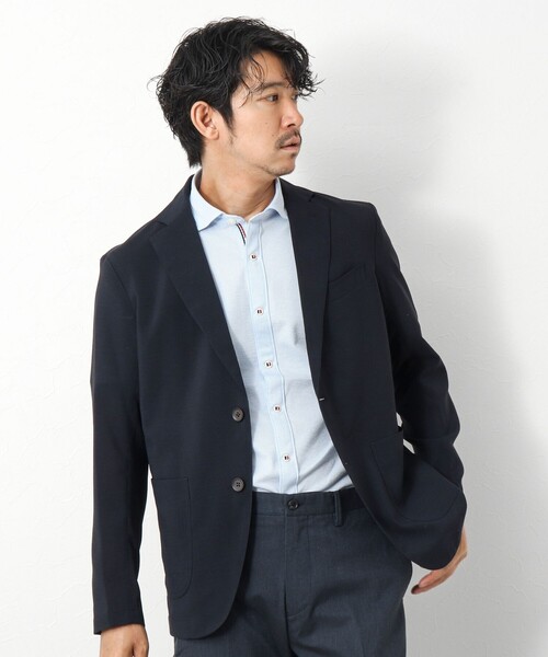 NOLLEY’S（ノーリーズ）の「《ビジカジ対応》サッカージャージ パラシュート半袖シャツ（シャツ/ブラウス・メンズ・ネイビー/ブルー系その他/ブルー・S/M/L/XL）」の13枚目の写真