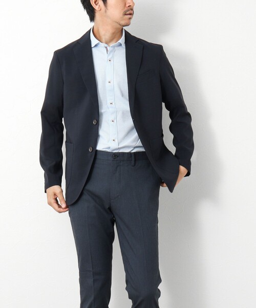 NOLLEY’S（ノーリーズ）の「《ビジカジ対応》サッカージャージ パラシュート半袖シャツ（シャツ/ブラウス・メンズ・ネイビー/ブルー系その他/ブルー・S/M/L/XL）」の14枚目の写真