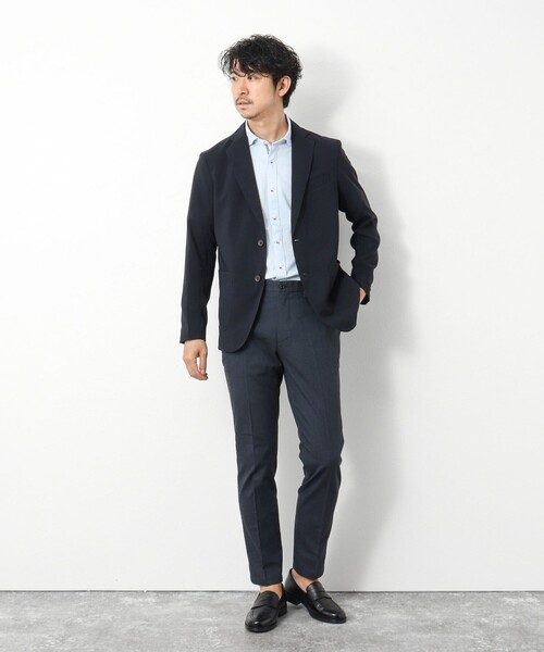 NOLLEY’S（ノーリーズ）の「《ビジカジ対応》サッカージャージ パラシュート半袖シャツ（シャツ/ブラウス・メンズ・ネイビー/ブルー系その他/ブルー・S/M/L/XL）」の16枚目の写真