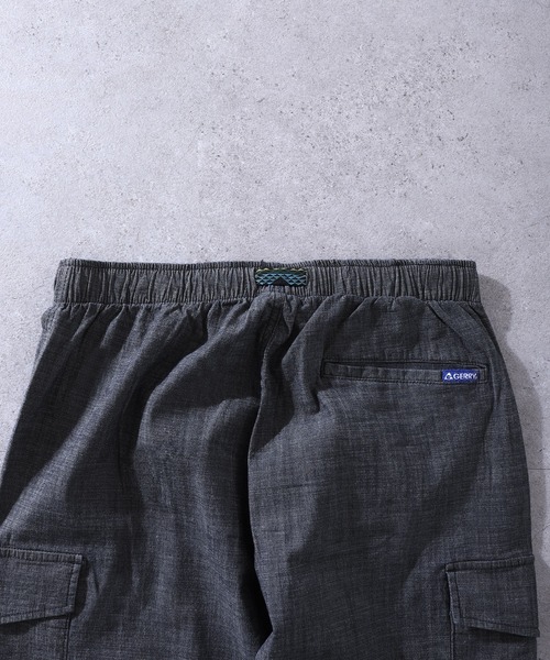 GERRY（ジェリー）の「【GERRY】 シャンブレー ・ ポプリン UVカット ストレッチ ワイド カーゴパンツ（カーゴパンツ・メンズ・ブルー/ブラック/オリーブ/サンドベージュ/サックスブルー・SMALL/MEDIUM/LARGE/X-LARGE）」の16枚目の写真