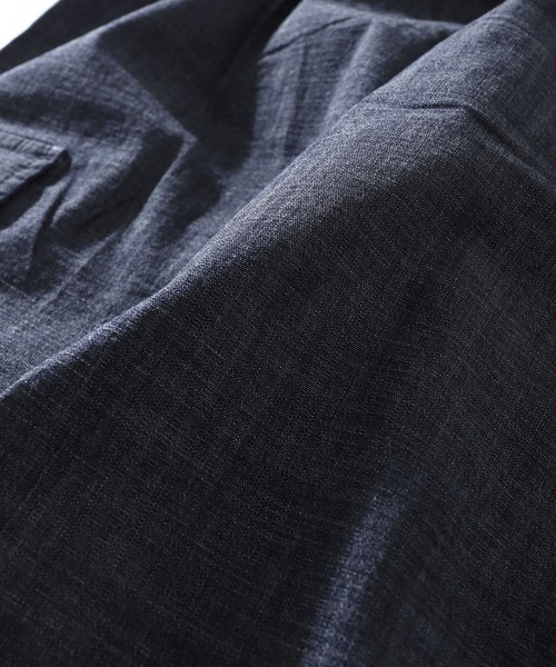 GERRY（ジェリー）の「【GERRY】 シャンブレー ・ ポプリン UVカット ストレッチ ワイド カーゴパンツ（カーゴパンツ・メンズ・ブルー/ブラック/オリーブ/サンドベージュ/サックスブルー・SMALL/MEDIUM/LARGE/X-LARGE）」の17枚目の写真