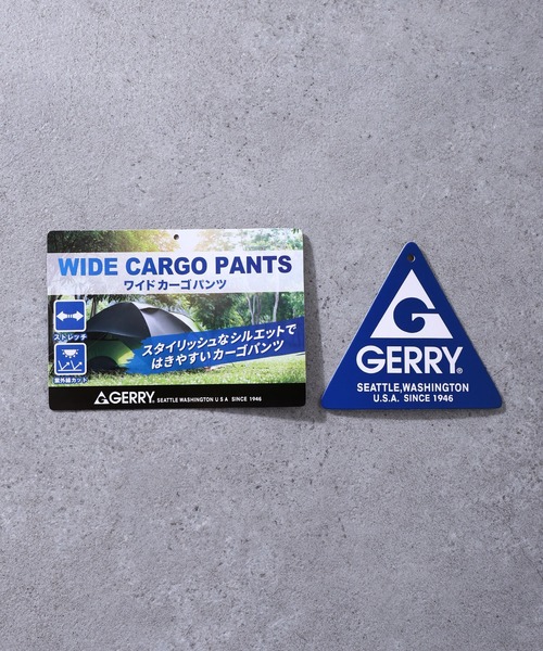 GERRY（ジェリー）の「【GERRY】 シャンブレー ・ ポプリン UVカット ストレッチ ワイド カーゴパンツ（カーゴパンツ・メンズ・ブルー/ブラック/オリーブ/サンドベージュ/サックスブルー・SMALL/MEDIUM/LARGE/X-LARGE）」の18枚目の写真