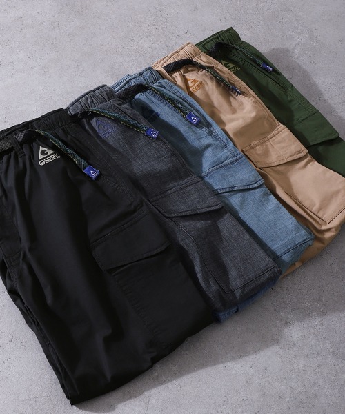 GERRY（ジェリー）の「【GERRY】 シャンブレー ・ ポプリン UVカット ストレッチ ワイド カーゴパンツ（カーゴパンツ・メンズ・ブルー/ブラック/オリーブ/サンドベージュ/サックスブルー・SMALL/MEDIUM/LARGE/X-LARGE）」の20枚目の写真