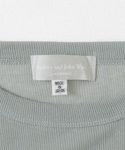audrey and john wad（オードリーアンドジョンワッド）の「Audrey and John Wad　C/Ny 丸胴テレコ（Tシャツ/カットソー・レディース・ブラック/オフホワイト/グレー・FREE）」の10枚目の写真