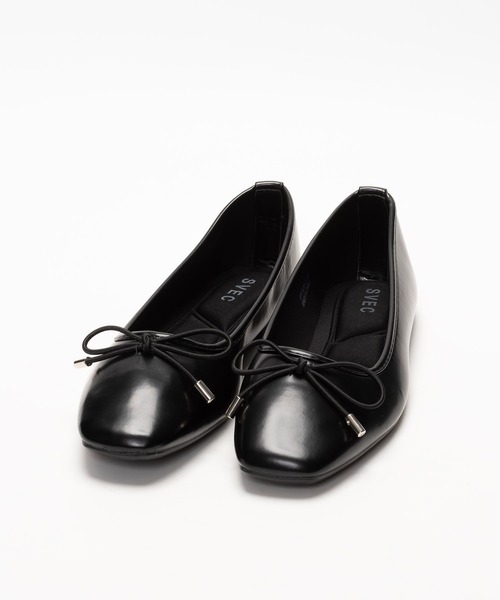 SVEC（シュベック）の「スクエアヒール リボンパンプス / バレエシューズ ballet shoes（パンプス・レディース・ブラック/ホワイト/レッド/ブラック系その他・40/38/37/36/39）」の18枚目の写真