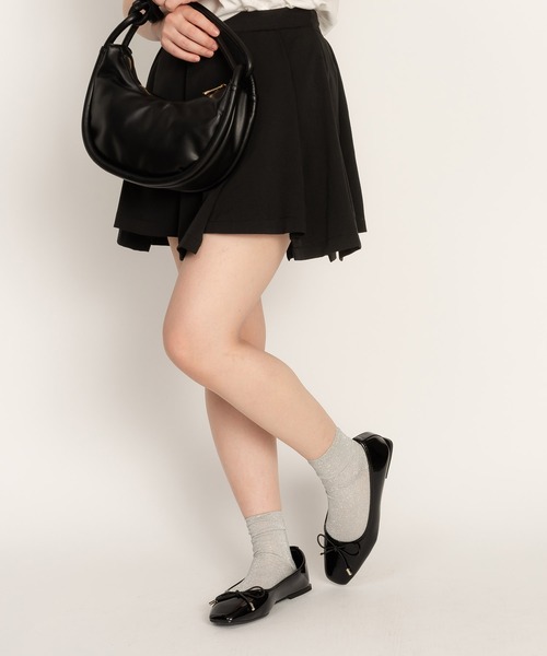 SVEC（シュベック）の「スクエアヒール リボンパンプス / バレエシューズ ballet shoes（パンプス・レディース・ブラック/ホワイト/レッド/ブラック系その他・40/38/37/36/39）」の5枚目の写真