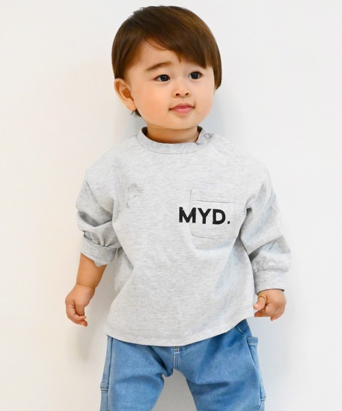 MAKE YOUR DAY(メイクユアデイ)の「MYDロゴベーシック長袖Tシャツ■80~140cm(Tシャツ/カットソー・キッズ・ブラック/グレー/オフホワイト・80/90/100/110/120/130/140)」の3枚目の写真