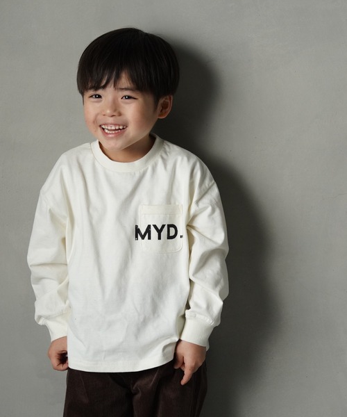 MAKE YOUR DAY(メイクユアデイ)の「MYDロゴベーシック長袖Tシャツ■80~140cm(Tシャツ/カットソー・キッズ・ブラック/グレー/オフホワイト・80/90/100/110/120/130/140)」の19枚目の写真