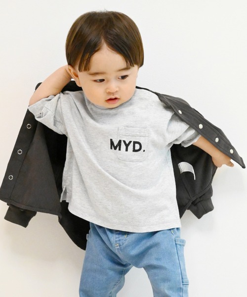 MAKE YOUR DAY(メイクユアデイ)の「MYDロゴベーシック長袖Tシャツ■80~140cm(Tシャツ/カットソー・キッズ・ブラック/グレー/オフホワイト・80/90/100/110/120/130/140)」の14枚目の写真