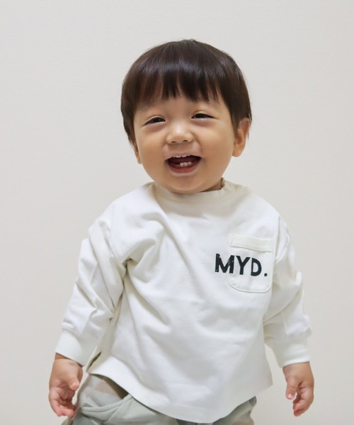 MAKE YOUR DAY(メイクユアデイ)の「MYDロゴベーシック長袖Tシャツ■80~140cm(Tシャツ/カットソー・キッズ・ブラック/グレー/オフホワイト・80/90/100/110/120/130/140)」の18枚目の写真