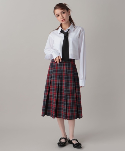 TORY BURCH プリーツミディスカート 【関税込】 セール】【2024FW】チェックプリーツミディスカート（スカート