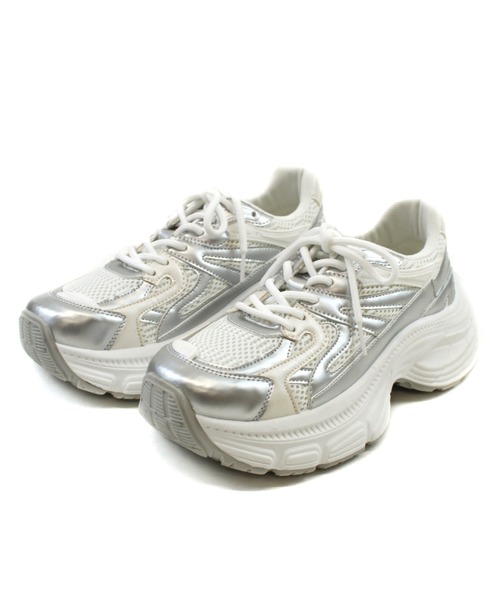 VIVIAN（ヴィヴィアン）の「厚底異素材コンビハイテクダッドスニーカー（スニーカー・レディース・シルバー/ブラック/ゴールド・41/39/37/35）」の18枚目の写真