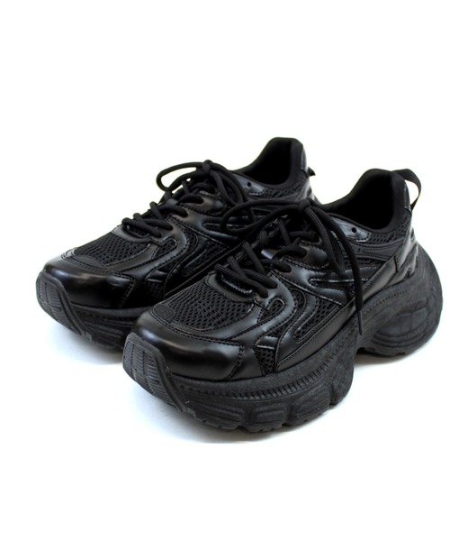 VIVIAN（ヴィヴィアン）の「厚底異素材コンビハイテクダッドスニーカー（スニーカー・レディース・シルバー/ブラック/ゴールド・41/39/37/35）」の19枚目の写真