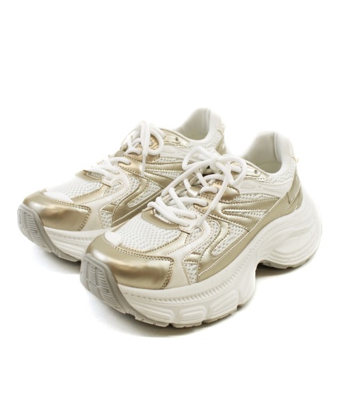 VIVIAN（ヴィヴィアン）の「厚底異素材コンビハイテクダッドスニーカー（スニーカー・レディース・シルバー/ブラック/ゴールド・41/39/37/35）」の17枚目の写真