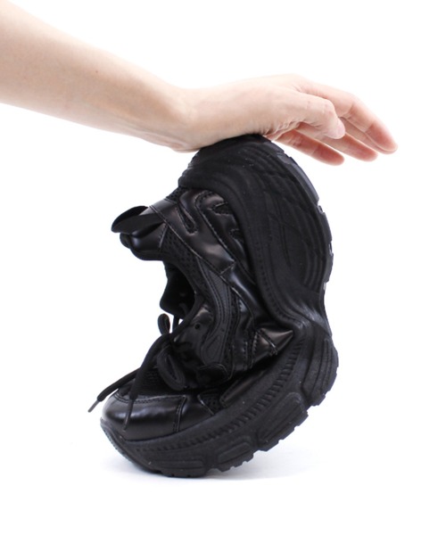 VIVIAN（ヴィヴィアン）の「厚底異素材コンビハイテクダッドスニーカー（スニーカー・レディース・シルバー/ブラック/ゴールド・41/39/37/35）」の7枚目の写真