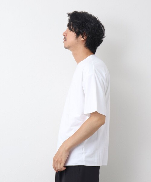 NOLLEY'S goodman(ノーリーズグッドマン)の「ペルー綿 ハイゲージベア天竺 ダブルクロスTシャツ(Tシャツ/カットソー・メンズ・ブラック/ホワイト・L/M)」の8枚目の写真