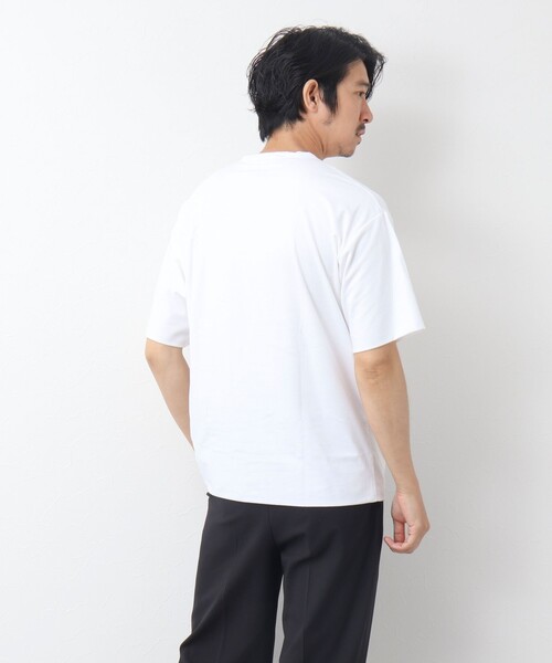 NOLLEY'S goodman(ノーリーズグッドマン)の「ペルー綿 ハイゲージベア天竺 ダブルクロスTシャツ(Tシャツ/カットソー・メンズ・ブラック/ホワイト・L/M)」の9枚目の写真