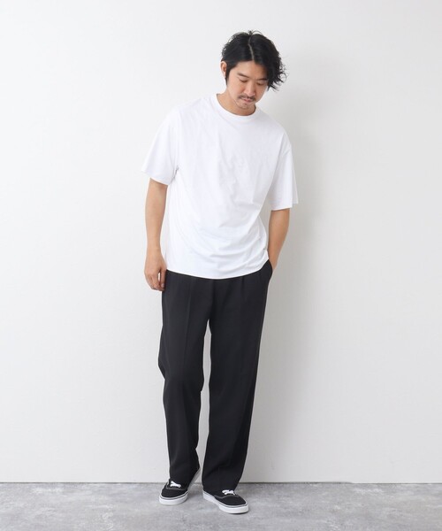NOLLEY'S goodman(ノーリーズグッドマン)の「ペルー綿 ハイゲージベア天竺 ダブルクロスTシャツ(Tシャツ/カットソー・メンズ・ブラック/ホワイト・L/M)」の11枚目の写真