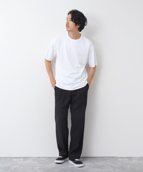 NOLLEY'S goodman(ノーリーズグッドマン)の「ペルー綿 ハイゲージベア天竺 ダブルクロスTシャツ(Tシャツ/カットソー・メンズ・ブラック/ホワイト・L/M)」の12枚目の写真
