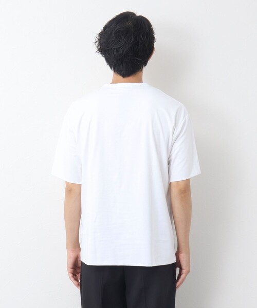 NOLLEY'S goodman(ノーリーズグッドマン)の「ペルー綿 ハイゲージベア天竺 ダブルクロスTシャツ(Tシャツ/カットソー・メンズ・ブラック/ホワイト・L/M)」の15枚目の写真