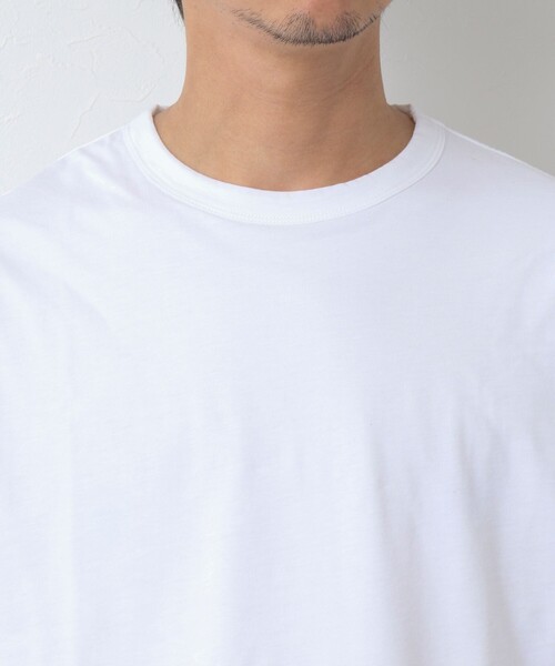 NOLLEY'S goodman(ノーリーズグッドマン)の「ペルー綿 ハイゲージベア天竺 ダブルクロスTシャツ(Tシャツ/カットソー・メンズ・ブラック/ホワイト・L/M)」の17枚目の写真