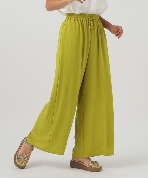 BAYFLOW（ベイフロー）の「[涼しくてシワになりにくい♪]ワイドイージーパンツ（その他パンツ・レディース・アイボリー/グリーン系/ブラック/グレイッシュベージュ/エンジ・FREE）」の5枚目の写真