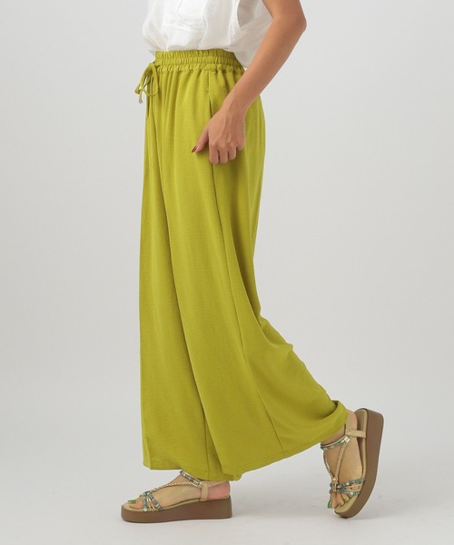 BAYFLOW（ベイフロー）の「[涼しくてシワになりにくい♪]ワイドイージーパンツ（その他パンツ・レディース・アイボリー/グリーン系/ブラック/グレイッシュベージュ/エンジ・FREE）」の13枚目の写真