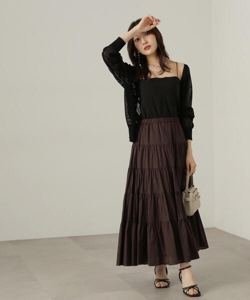 PROPORTION BODY DRESSING(プロポーションボディドレッシング)の「ティアードスカート / 1214220505(スカート・レディース・ブルー/ブラウン/ホワイト・MEDIUM/SMALL)」の10枚目の写真