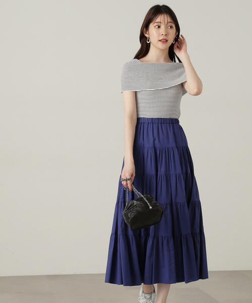 PROPORTION BODY DRESSING(プロポーションボディドレッシング)の「ティアードスカート / 1214220505(スカート・レディース・ブルー/ブラウン/ホワイト・MEDIUM/SMALL)」の19枚目の写真
