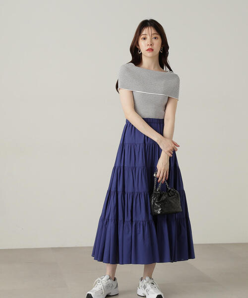 PROPORTION BODY DRESSING(プロポーションボディドレッシング)の「ティアードスカート / 1214220505(スカート・レディース・ブルー/ブラウン/ホワイト・MEDIUM/SMALL)」の20枚目の写真