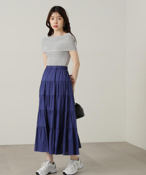 PROPORTION BODY DRESSING(プロポーションボディドレッシング)の「ティアードスカート / 1214220505(スカート・レディース・ブルー/ブラウン/ホワイト・MEDIUM/SMALL)」の21枚目の写真