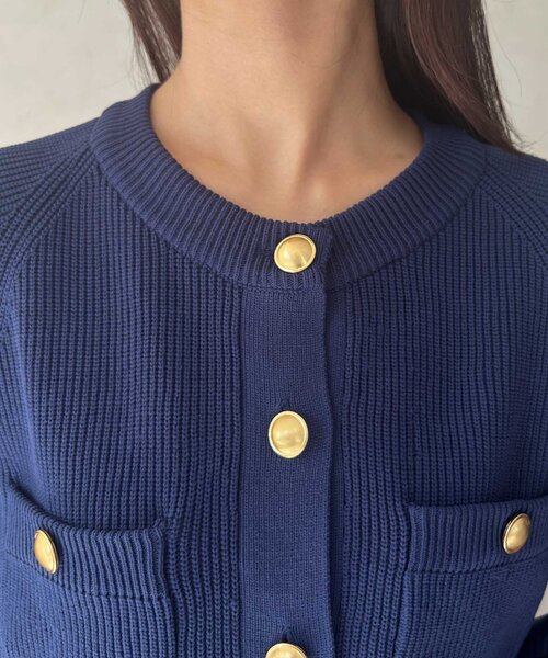 Chez toi（シェトワ）の「胸ポケGLDボタンカーディガン（カーディガン/ボレロ・レディース・ネイビー/レッド/アイボリー・FREE）」の17枚目の写真