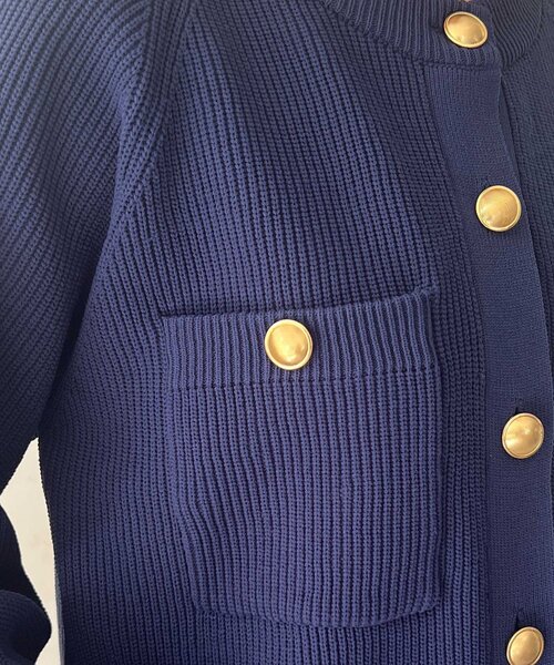 Chez toi（シェトワ）の「胸ポケGLDボタンカーディガン（カーディガン/ボレロ・レディース・ネイビー/レッド/アイボリー・FREE）」の15枚目の写真