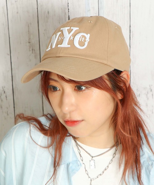 GORGE（ゴージ）の「《NYCロゴ刺繍×ベーシックカラー》ユニセックス キャップ 調節可能 アジャスター付き 春夏秋冬（キャップ・レディース・ブラック/グリーン/ベージュ・F）」の9枚目の写真